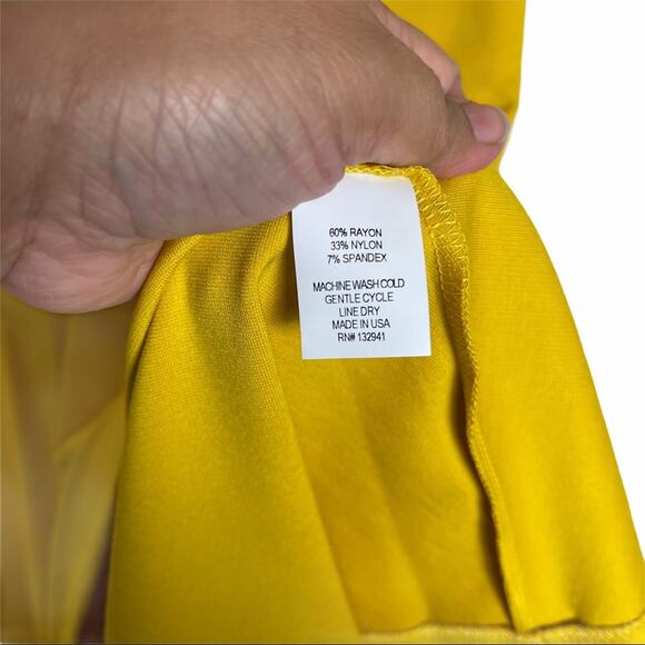 gb X Amanda Uprichard Fit&Flare Dress Mustard 1X - Picture 7 of 7